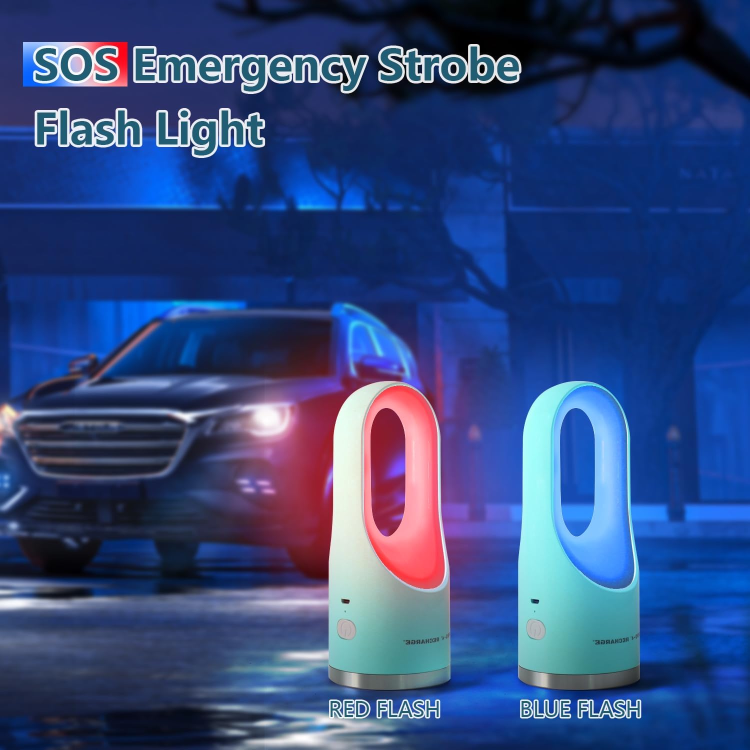 Linterna recargable para exteriores, portátil, en forma de U, para supervivencia, cortes de energía, 1800 mAh, luces ligeras de mano, 4 modos para