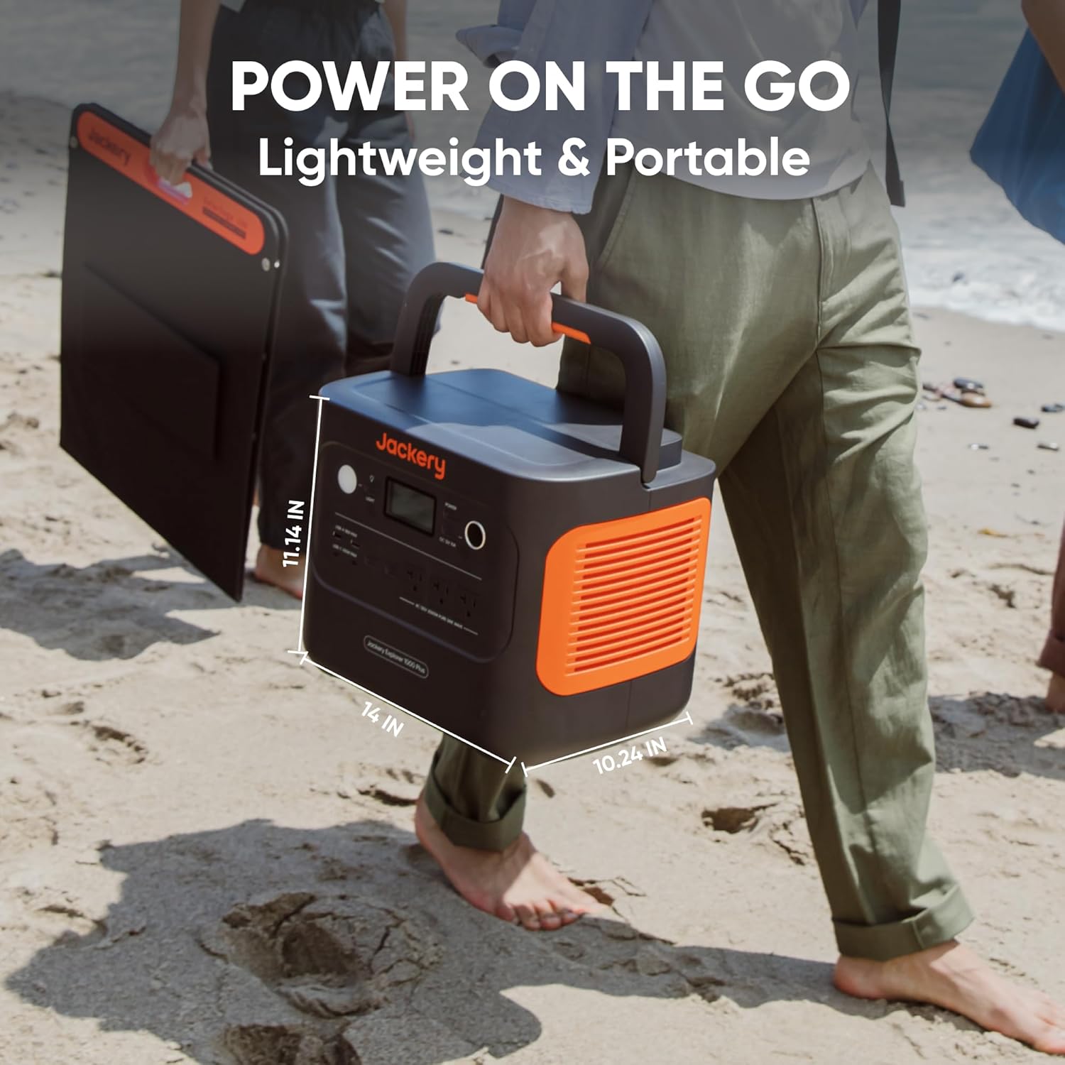 Jackery Generador solar 1000 Plus, estación de energía portátil de 1264 Wh con 2 paneles solares SolarSaga de 100 W, salida de 2000 W, energía de
