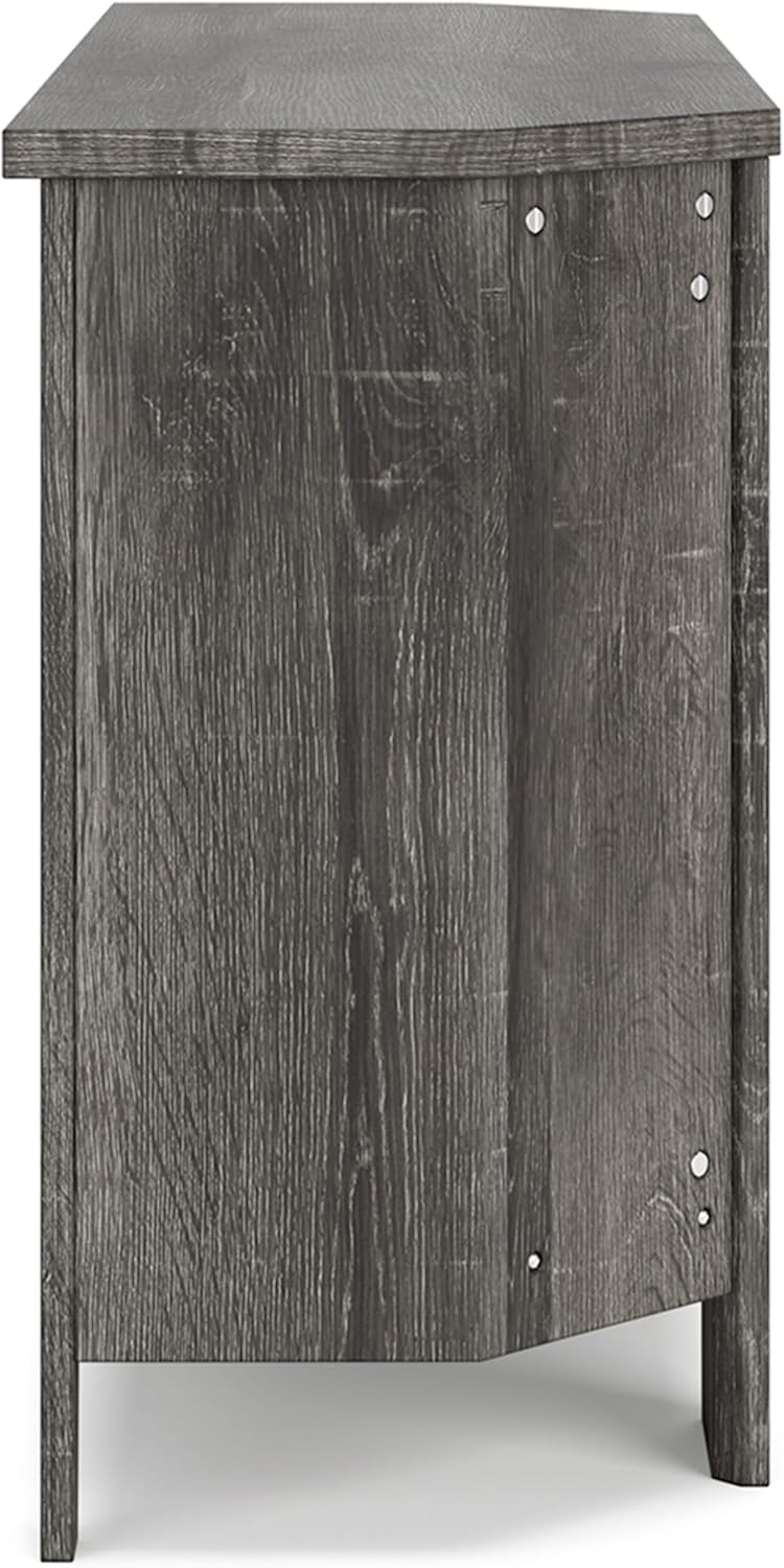 Signature Design by Ashley Arlenbry – Moderno mueble esquinero para TV con opción de chimenea y se adapta a televisores de hasta 48 pulgadas, color
