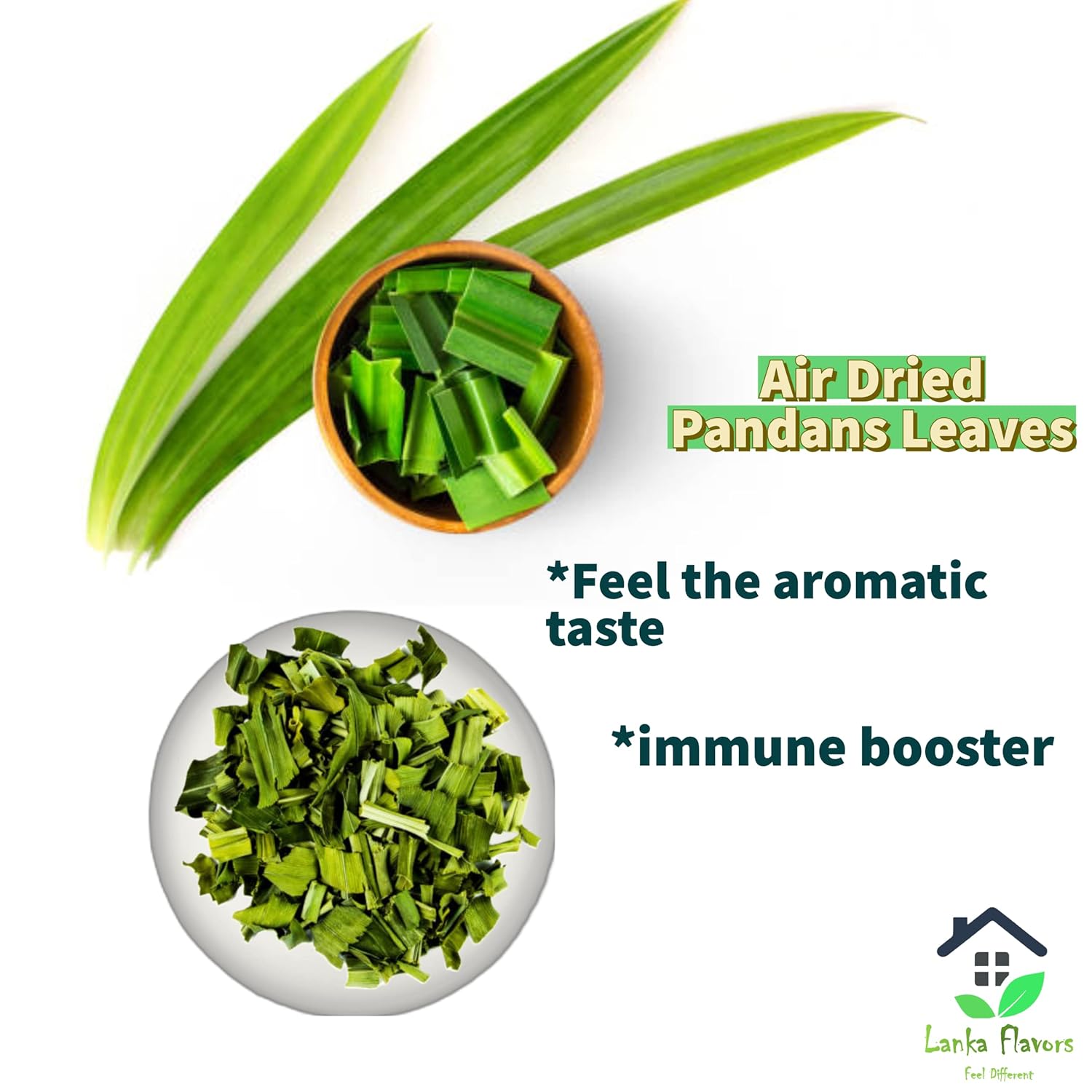 Hojas de Pandan Secas 0,5 Oz (0.49 oz) Hoja de Pandanus aromática Orgánica Secado al Aire Screwpine Cosechado De Ceilán – Lanka Flavors Feel