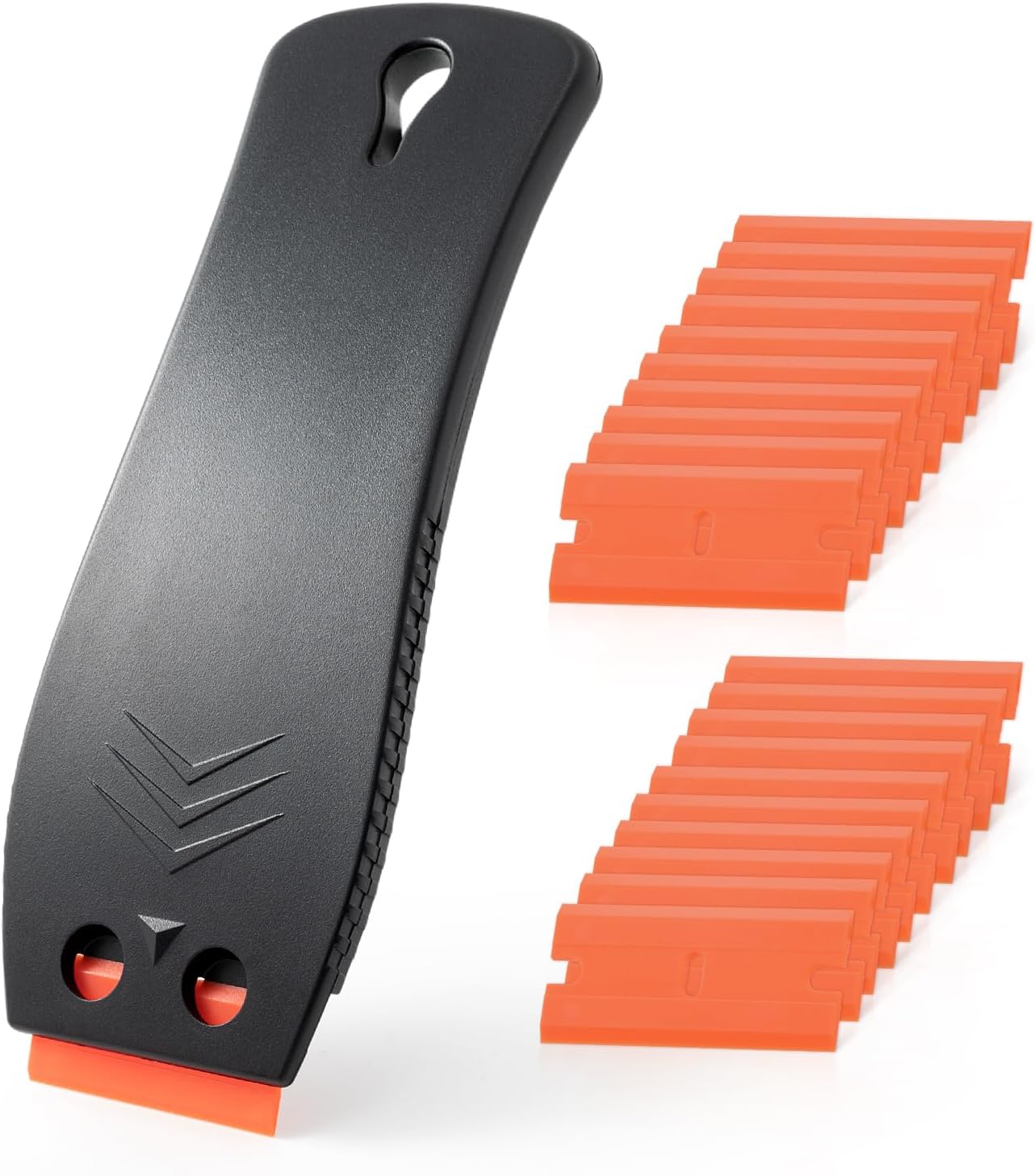 Gomake Removedor de pintura de pared de raspador de cuchilla de afeitar de plástico con cuchillas de plástico Ventana de coche de vidrio de madera