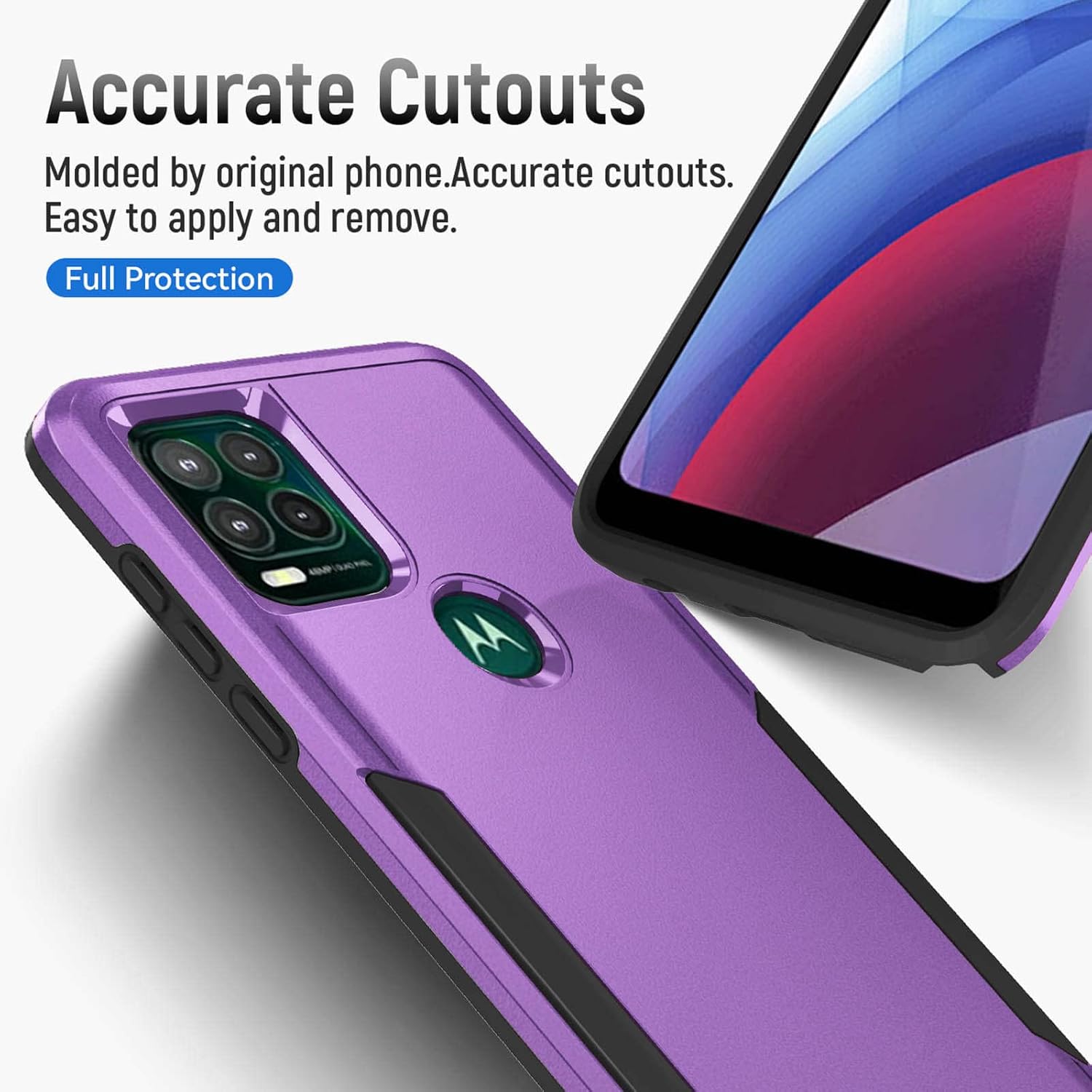 Funda compatible con Moto G Stylus 5G, parte trasera dura y diseño de TPU suave de doble capa, funda delgada, antiarañazos, protección de cuerpo
