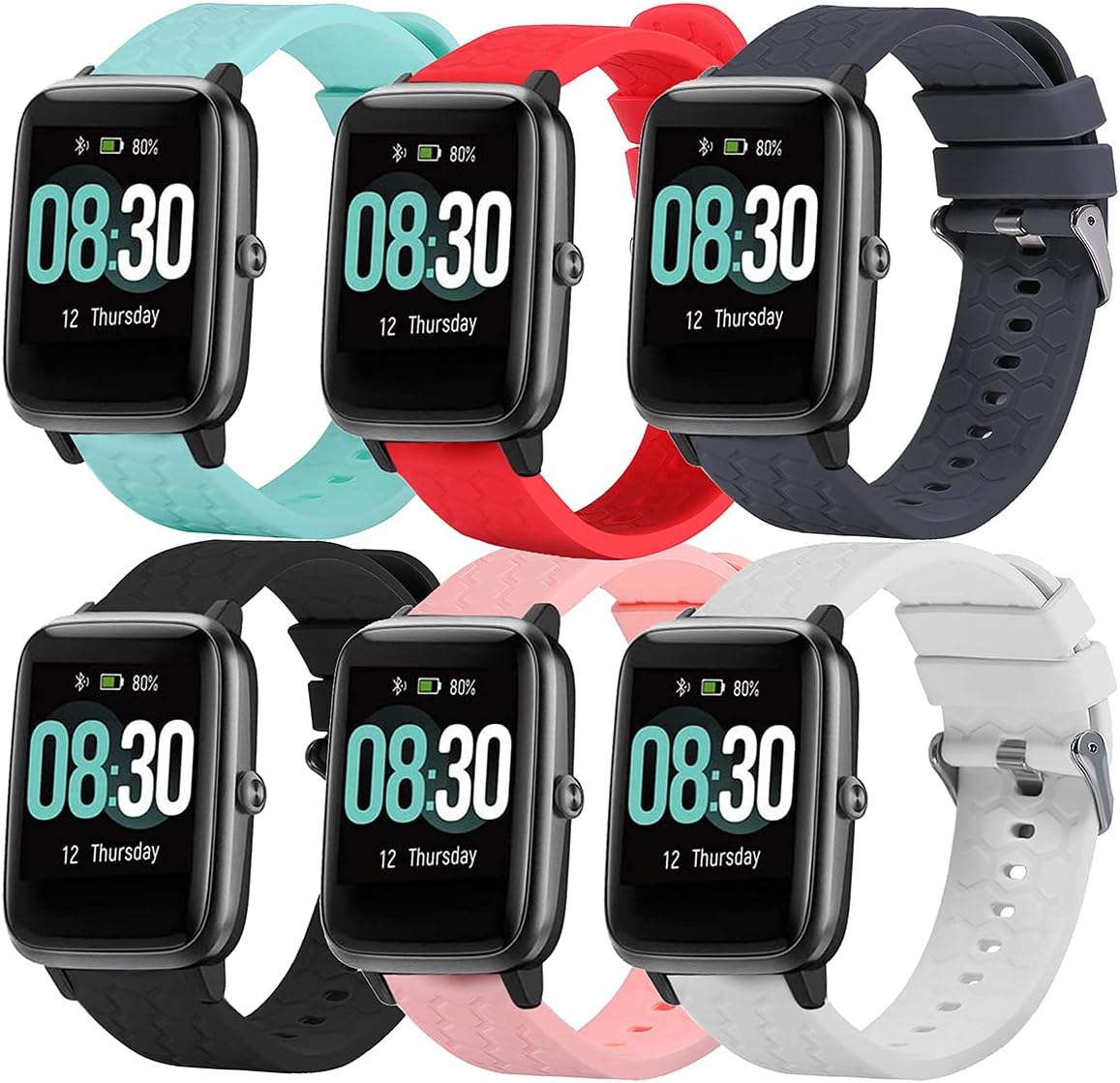 Bandas compatibles con Dirrelo Smart Watches para mujeres, correa de repuesto de silicona suave ajustable para reloj de pulsera compatible con