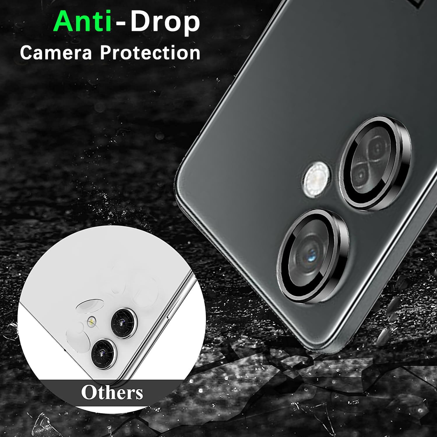 Paquete de 2 protectores de lente de cámara para OnePlus Nord N30 5G, resistentes a los arañazos, vidrio templado ultrafino, protector de pantalla