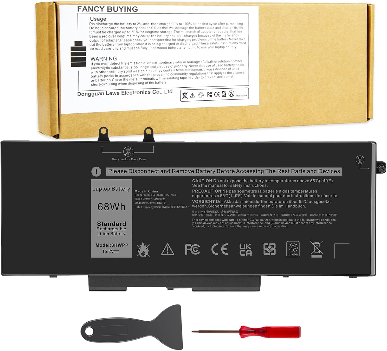 Fancy Buying 3HWPP – Batería para laptop Dell Latitude 5401 5410 5411 5501 5510 5511 Precisión 3541 3551 INSPIRON 7706 2 en 1 INSPIRON 17 75007506 2