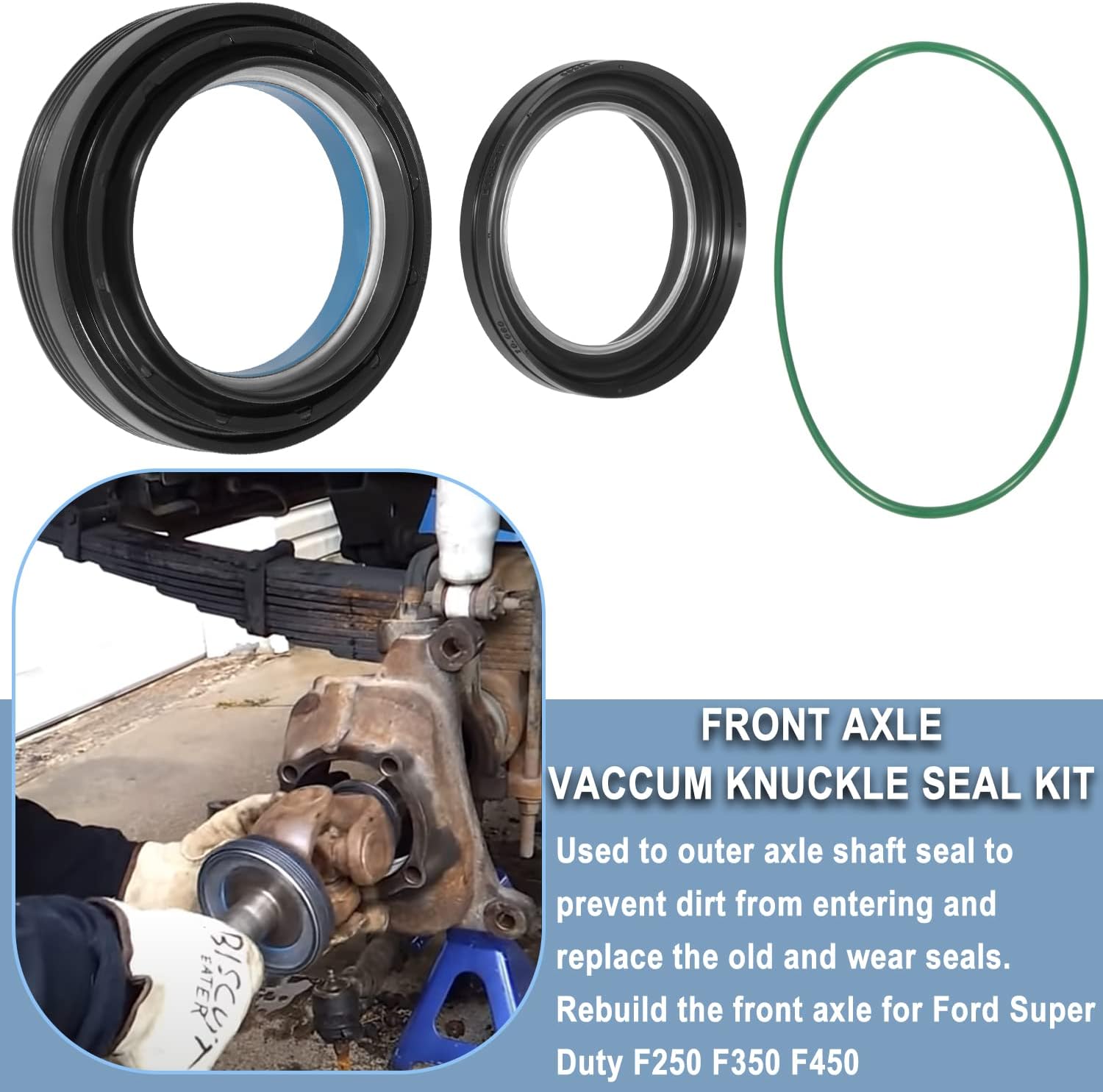 Kit de sellado de tubo y nudillos de vacío para Ford Super Duty Excursion F250 F350 F450 F550 Dana 50 60, repuesto OEM # 504911 , 5038 1, 41784-2