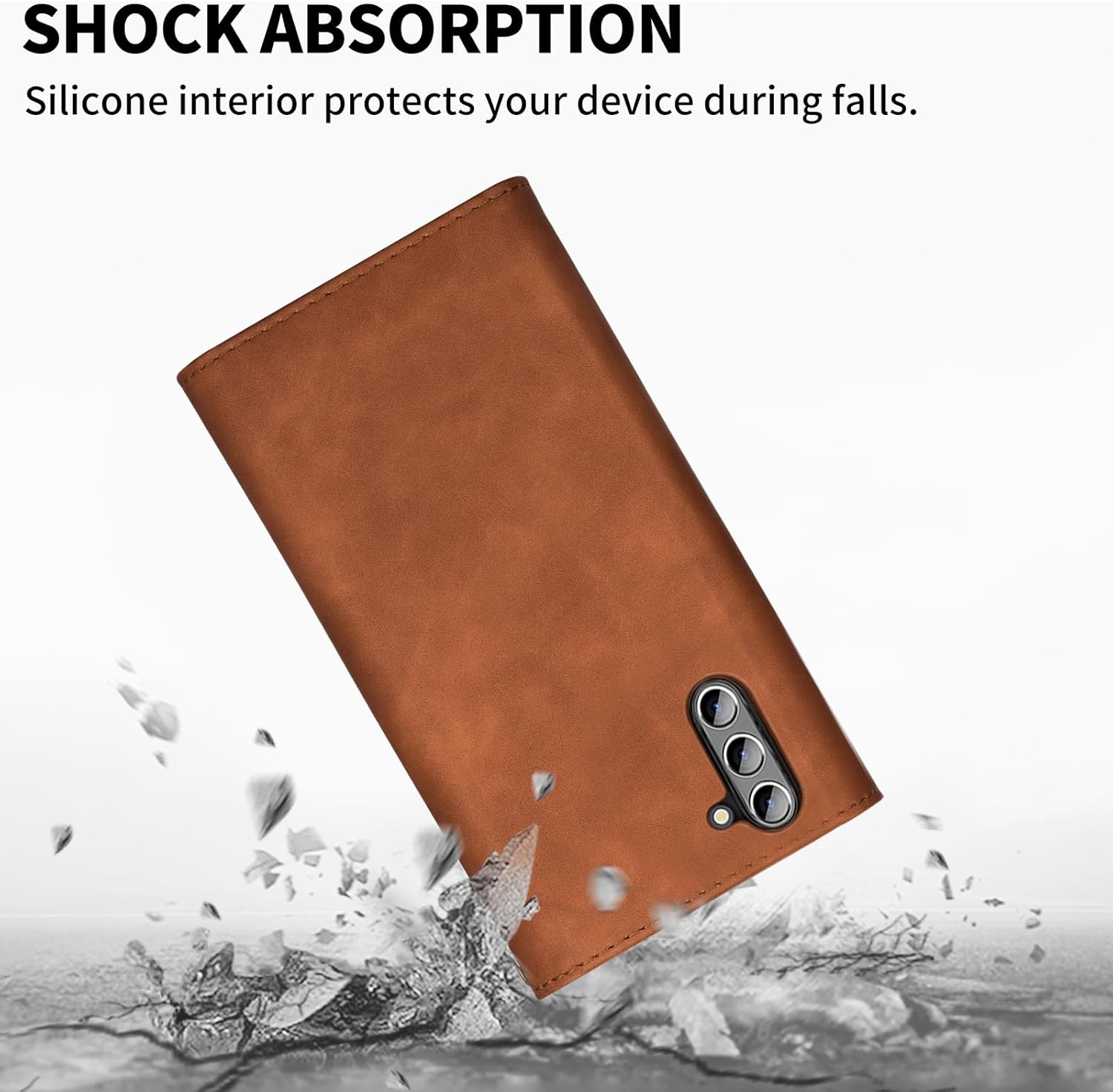 Furiet Funda tipo cartera para Samsung Galaxy A13 4G5G de cuero con cremallera con tarjetero de crédito, correa para el hombro y correa para la
