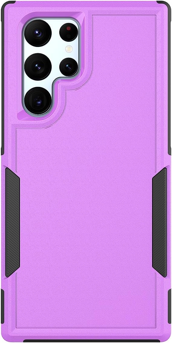 Funda para Samsung Galaxy S22 Ultra funda protectora de doble capa resistente para teléfono celular, a prueba de golpes, con protector de pantalla,
