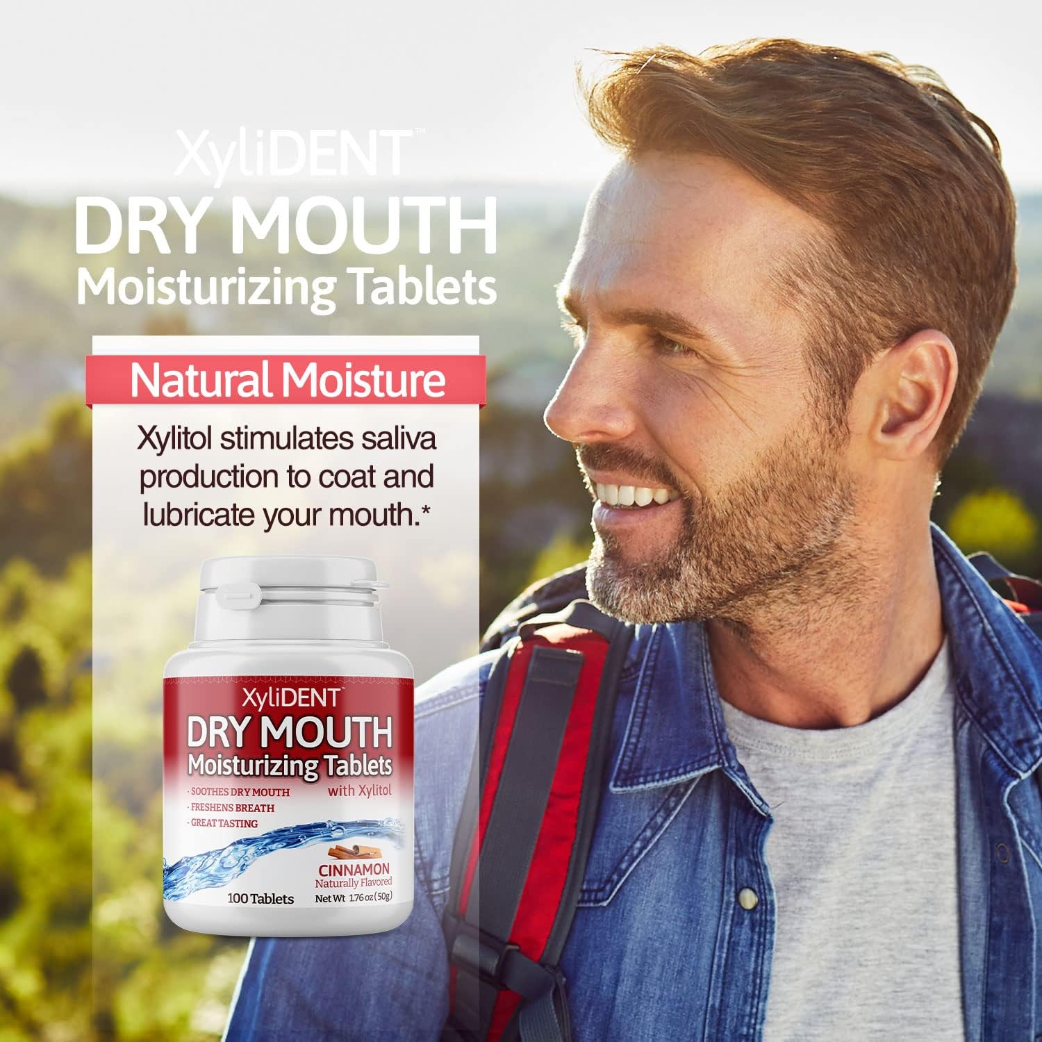 Nature’s Stance XyliDENT – Tabletas de xilitol para alivio de la boca seca, estimula la saliva, refresca el aliento, reduce la producción de ácido,