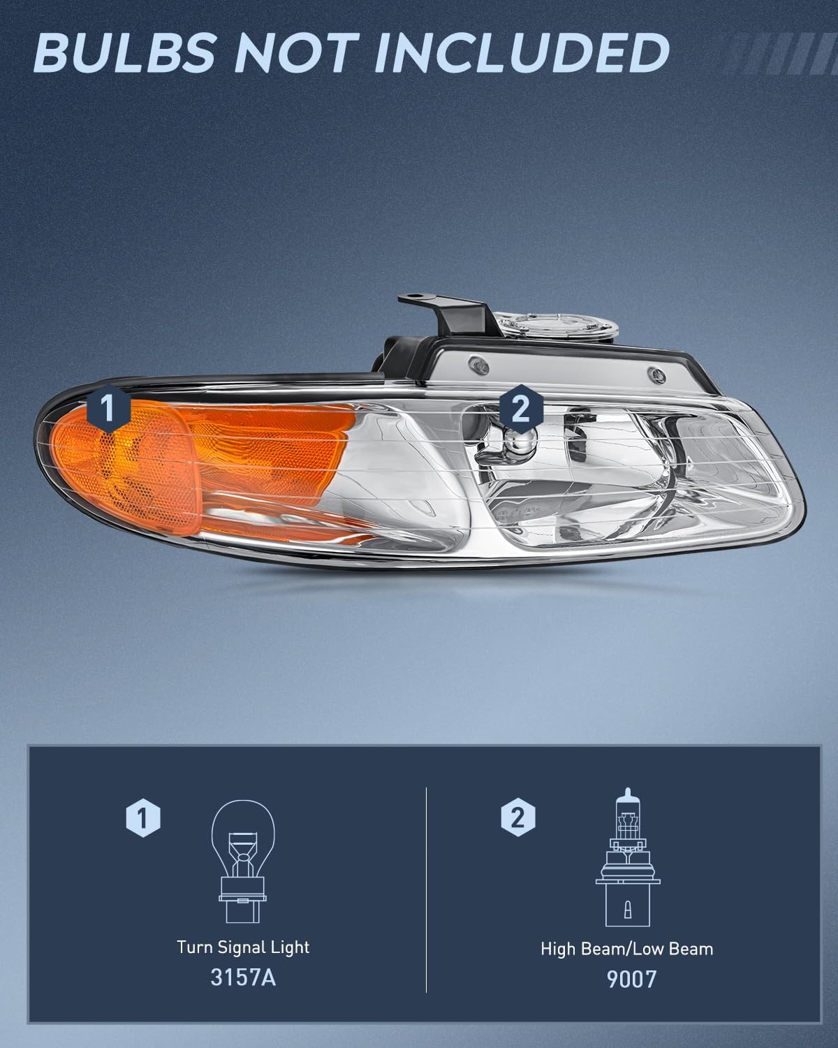 Nilight Conjunto de faros delanteros para Chrysler Town & Country Dodge Grand Caravan Plymouth Grand Voyager 1996 1997 1998 1999 Chrysler Town &