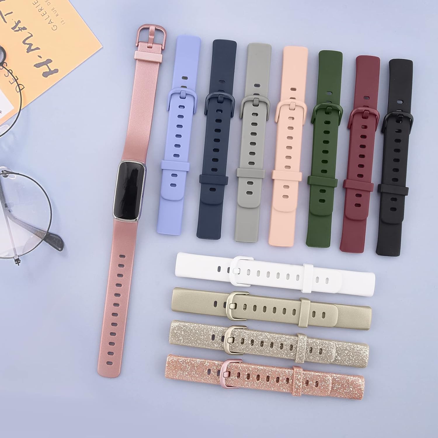 Paquete de 4 bandas para Fitbit Luxe, correa de repuesto de silicona suave para Fitbit LuxeLuxe edición especial, rastreador de fitness para mujeres