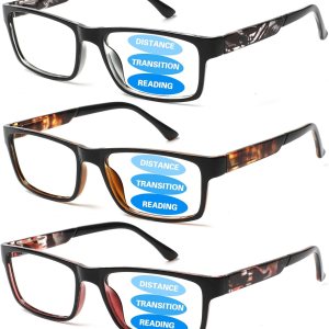 ZOECENT Paquete de 3 lentes de lectura progresivos multienfoque para mujeres y hombres, bloqueo de luz azul, bisagras de resorte, lectores de ZOECENT Paquete de 3 lentes de lectura progresivos multienfoque para mujeres y hombres, bloqueo de luz azul, bisagras de resorte, lectores de