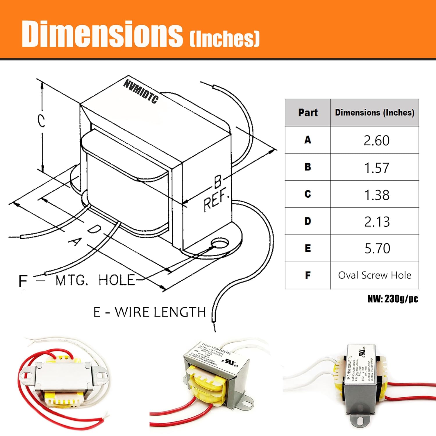 Transformador de potencia ACCA Entrada 110V 5060HZ Salida AC 12V 10VA Transformador monofásico Transformador reductor Transformador reductor 110v a