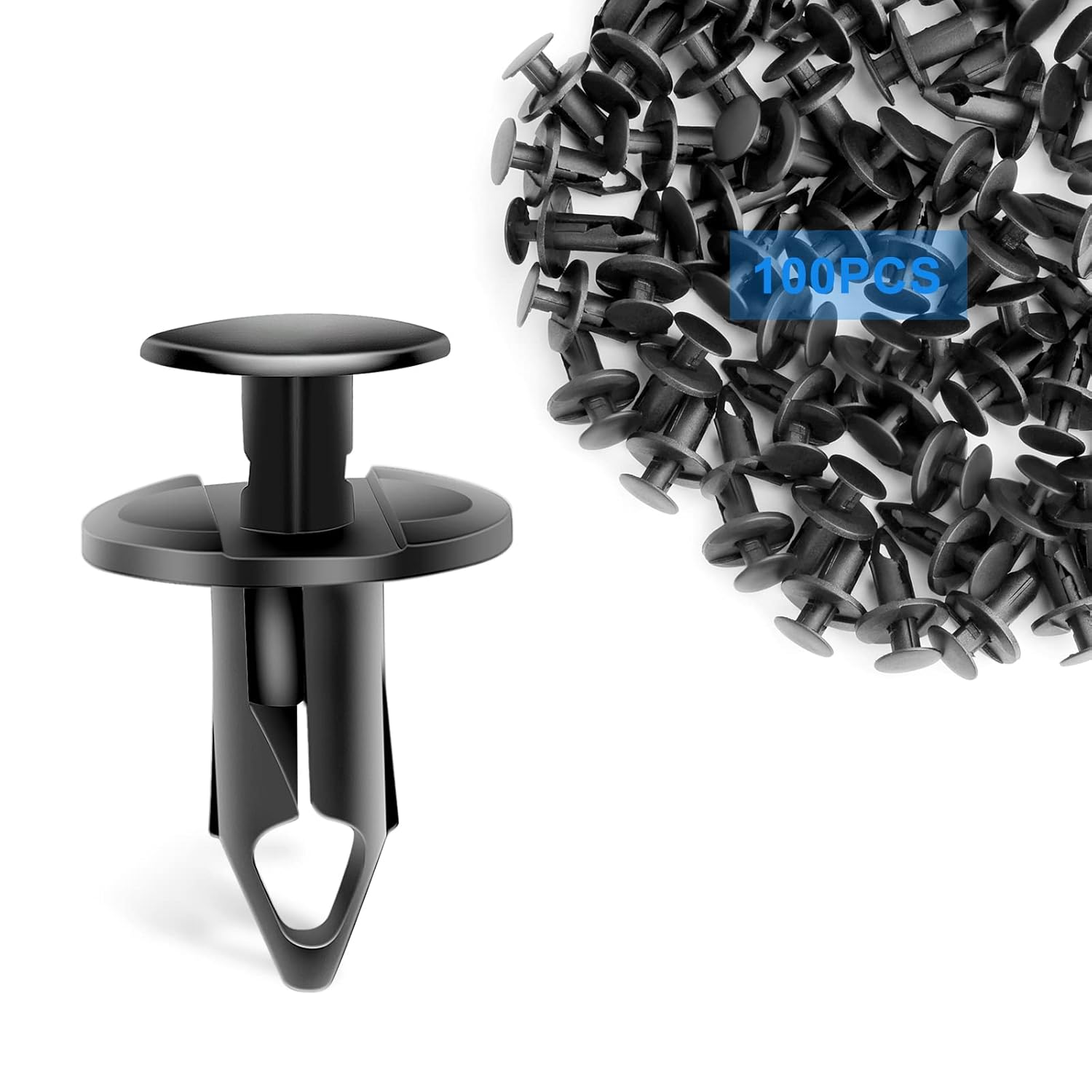 Yesker Clips para parachoques de automóvil, clips de remache de sujeción de parachoques de empuje, retenedores de plástico de nailon de 0.315 in