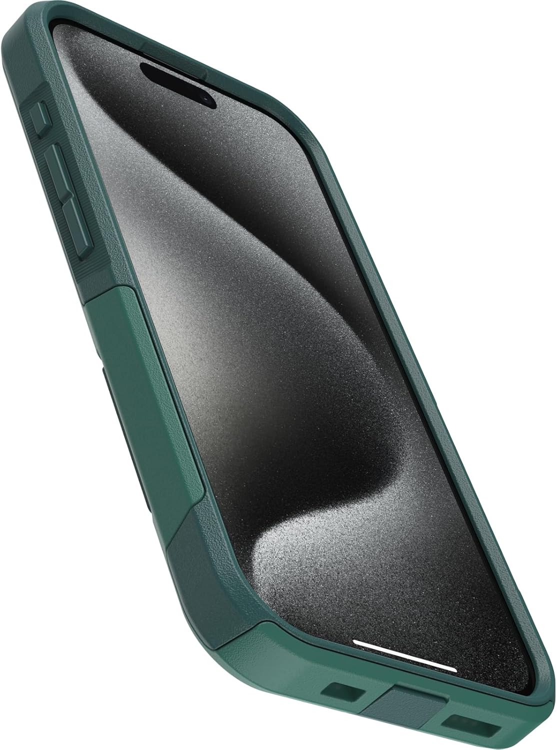 OtterBox Funda para iPhone 15 Pro (solamente) Commuter Series obtén tus verdes, delgada y resistente, apta para el bolsillo, con protección de puerto