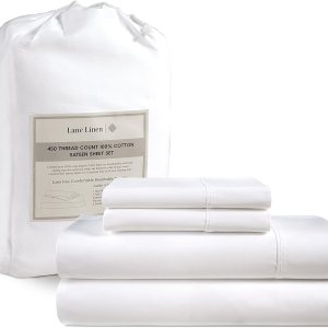 LANE LINEN – Juego de sábanas tamaño individual, 450 hilos, 100% algodón, de lujo, satén, ropa de cama para niños, dormitorios y adultos, LANE LINEN – Juego de sábanas tamaño individual, 450 hilos, 100% algodón, de lujo, satén, ropa de cama para niños, dormitorios y adultos,