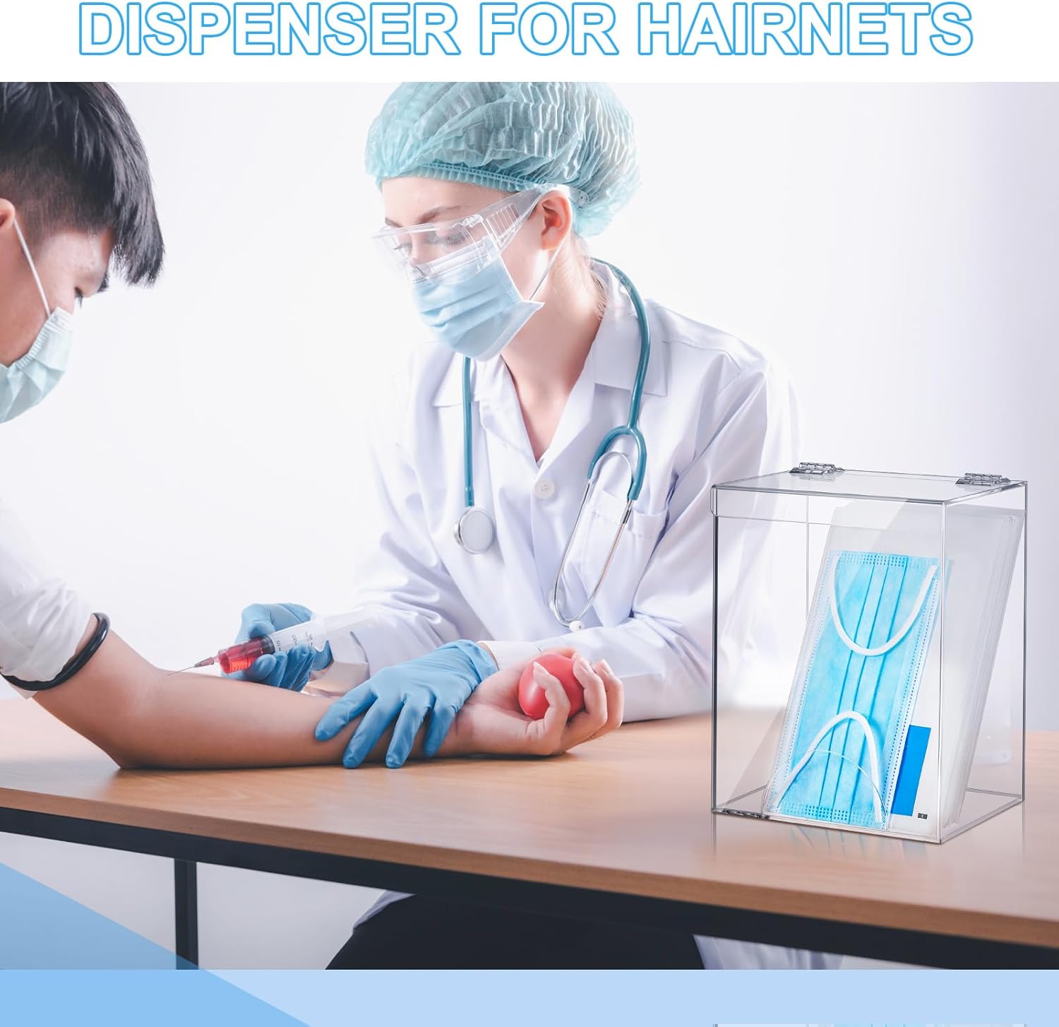 Kathfly 4 unidades de dispensador de acrílico para redecilla, bolsas de Emesis, soporte de acrílico transparente para montaje en pared para redes y