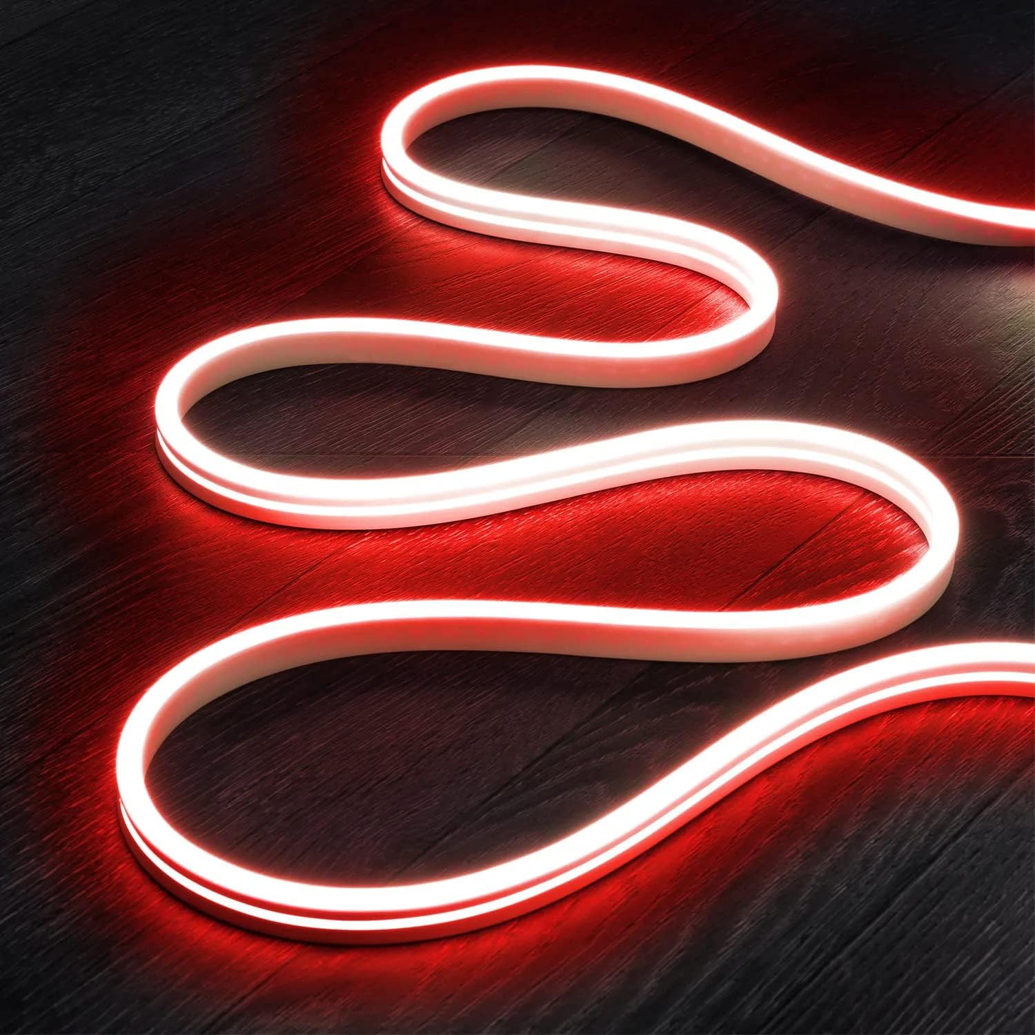 NUOVA GERMANY Tira de luz LED de neón de 16.4 pies, 12 V, cortable y flexible, decoración de fiesta de silicona e iluminación de estado de ánimo
