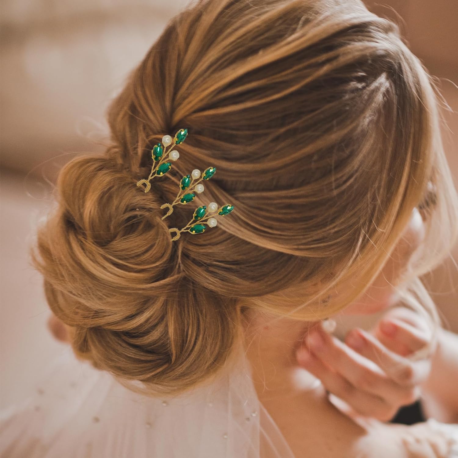 Horquillas para el cabello con diamantes de imitación para boda, 6 unidades, accesorios para el cabello de novia, pinzas de cristal para dama de
