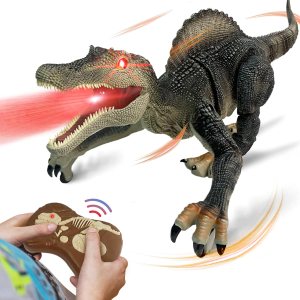 Juguete de dinosaurio a control remoto – Realista para caminar, rugir y rociar espinosaurio y T-Rex – Robot dinosaurio iluminado y sacudido de Juguete de dinosaurio a control remoto – Realista para caminar, rugir y rociar espinosaurio y T-Rex – Robot dinosaurio iluminado y sacudido de