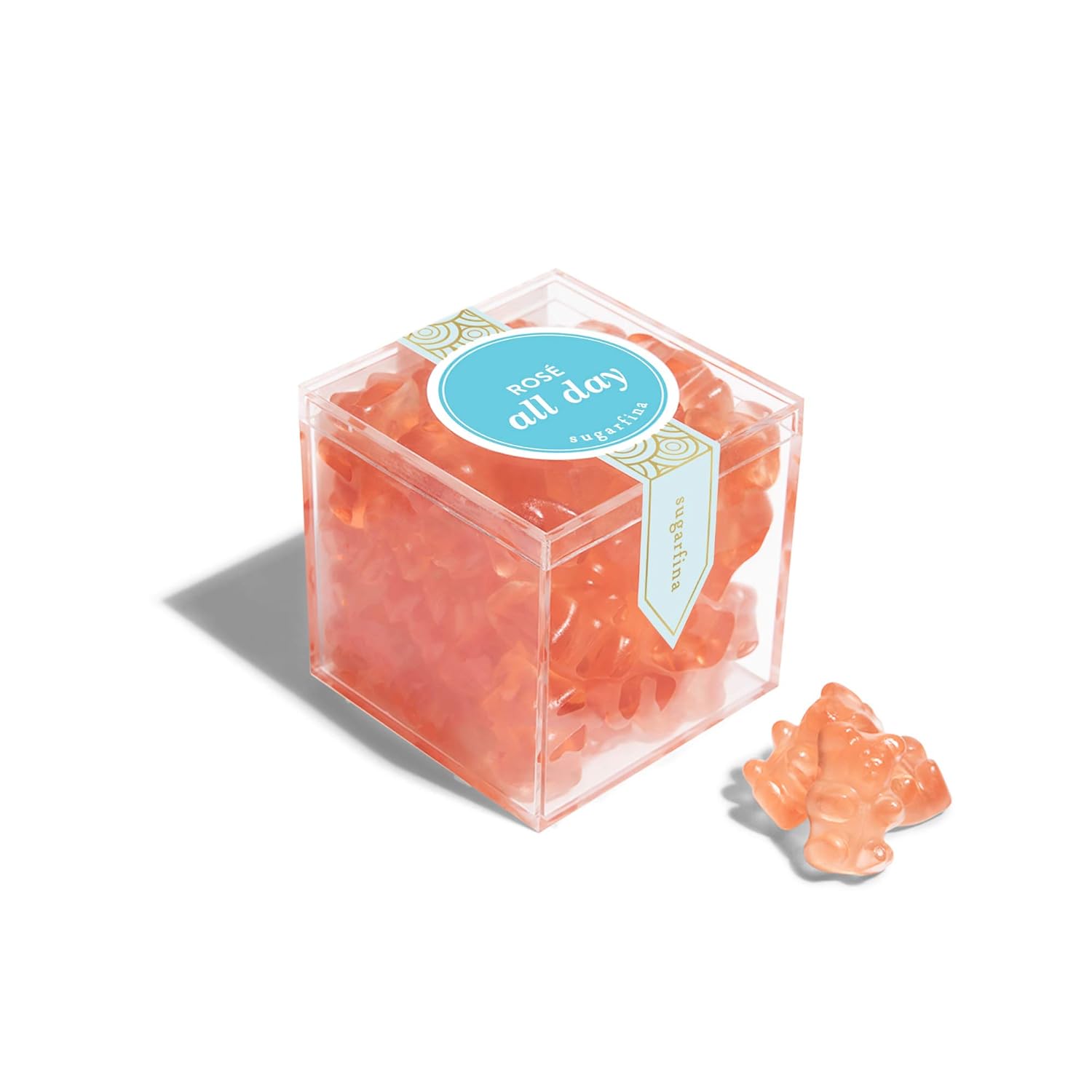 Sugarfina Rose All Day Bears – Gomitas de oso pequeño cubo de caramelo, 3.8 onzas, 1 unidad
