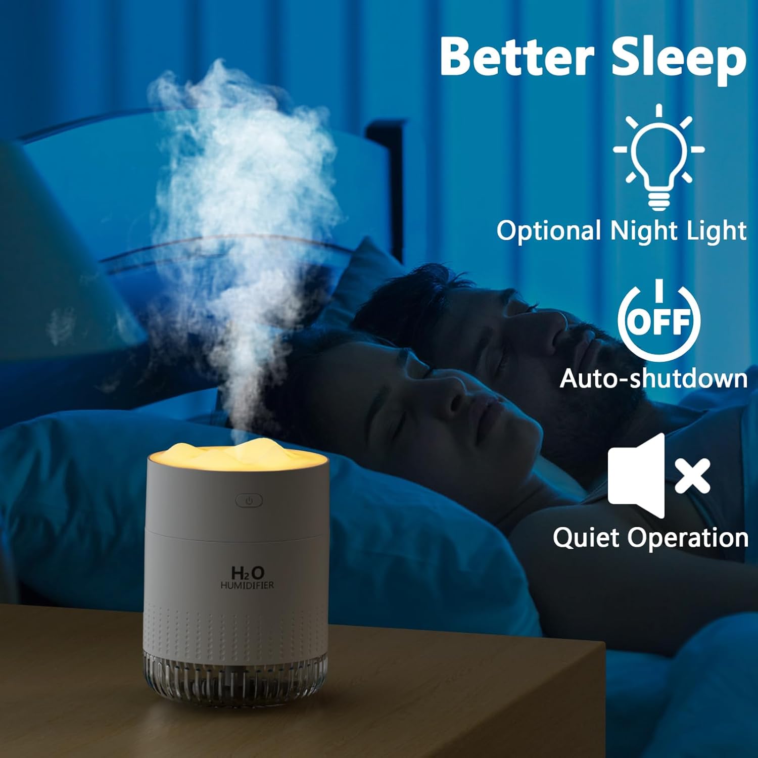 HOTLIFE Mini humidificador portátil, pequeño humidificador de plantas de niebla fría, humidificador personal recargable de escritorio para