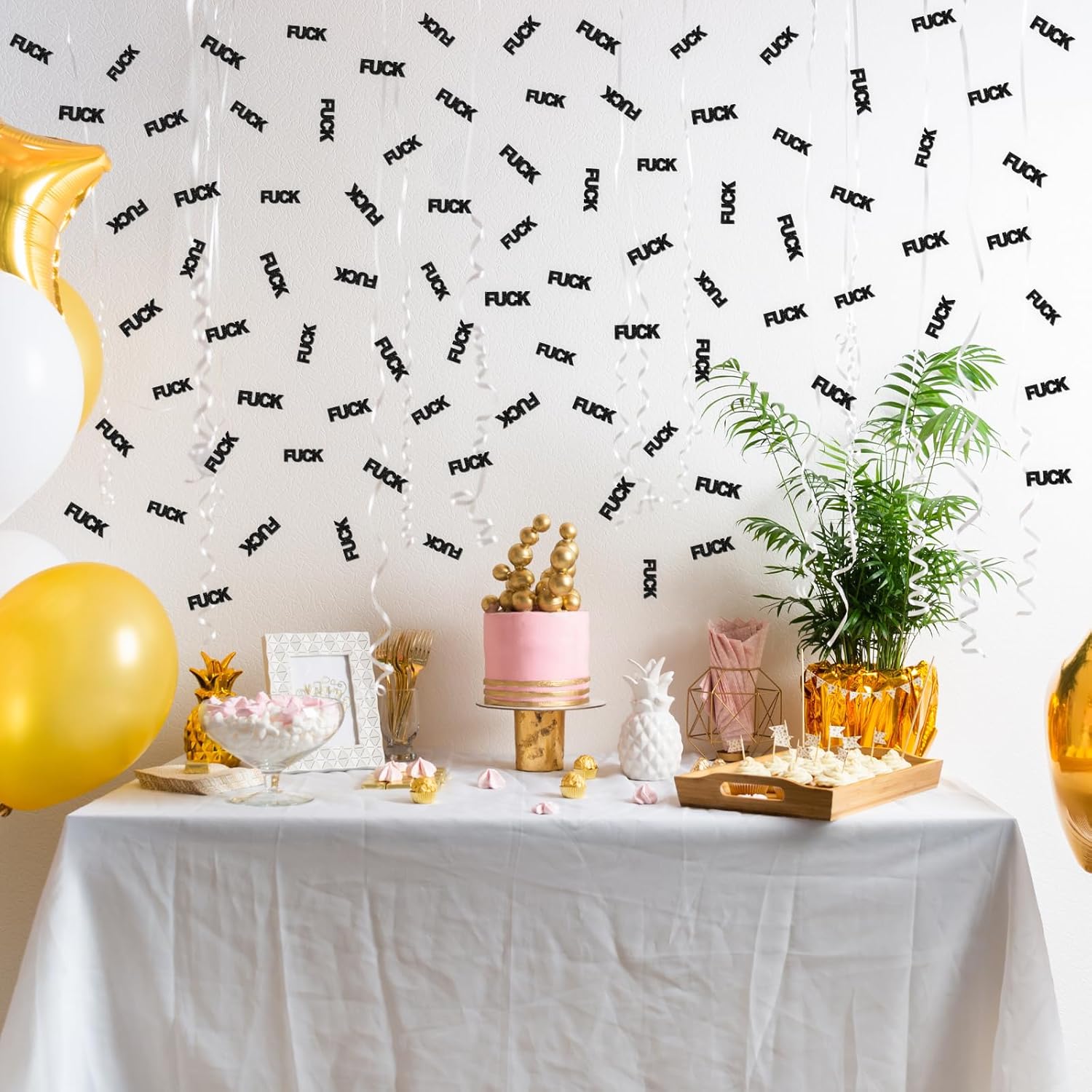 ShuanQ 120 piezas de confeti con purpurina negra, decoración de mesa, divertidas decoraciones de cumpleaños, boda, despedida de soltera, confeti
