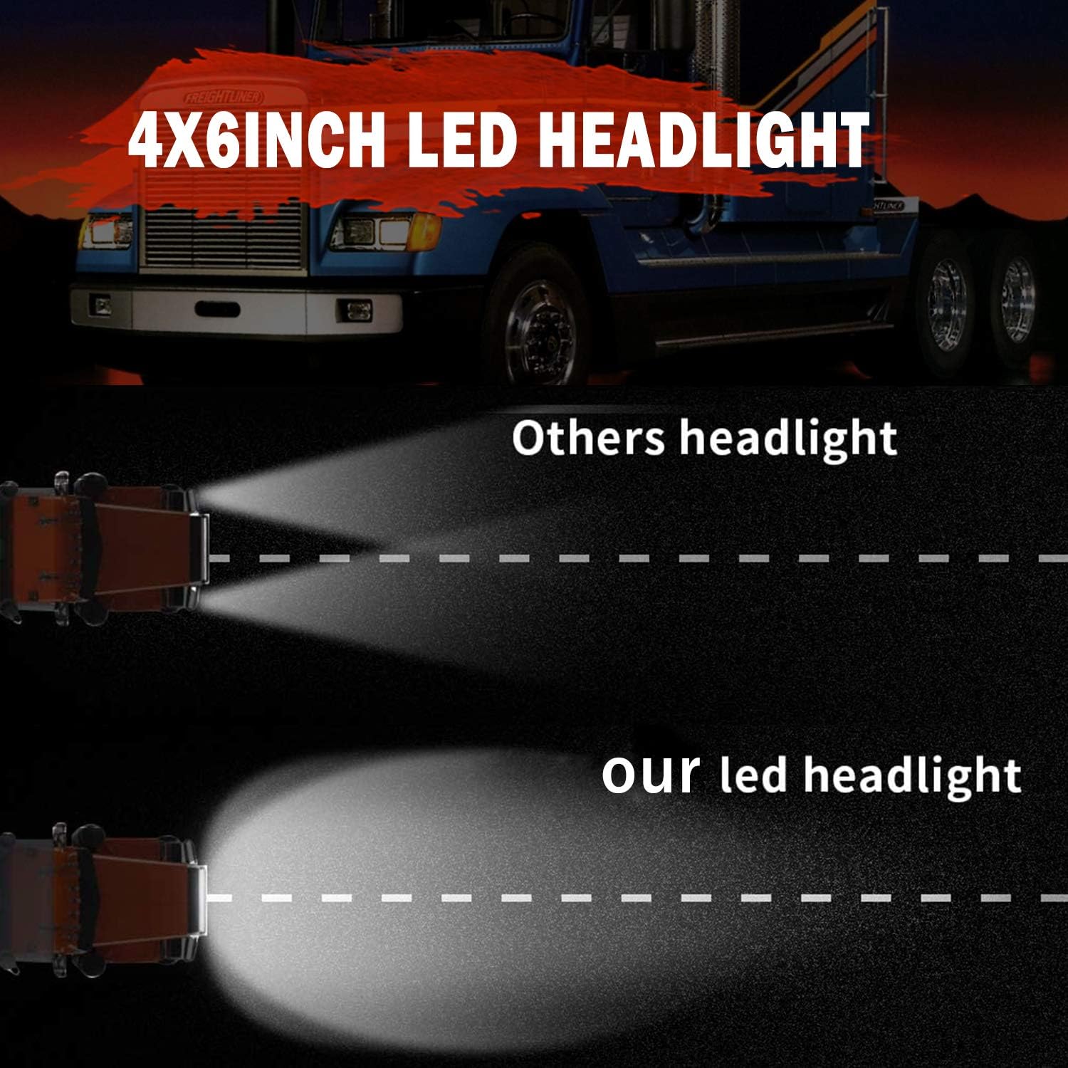 (4 unidades) Faros LED de 4 x 6 pulgadas aprobados por puntos rectangulares de repuesto H4651 H4652 H4656 H4666 H6545