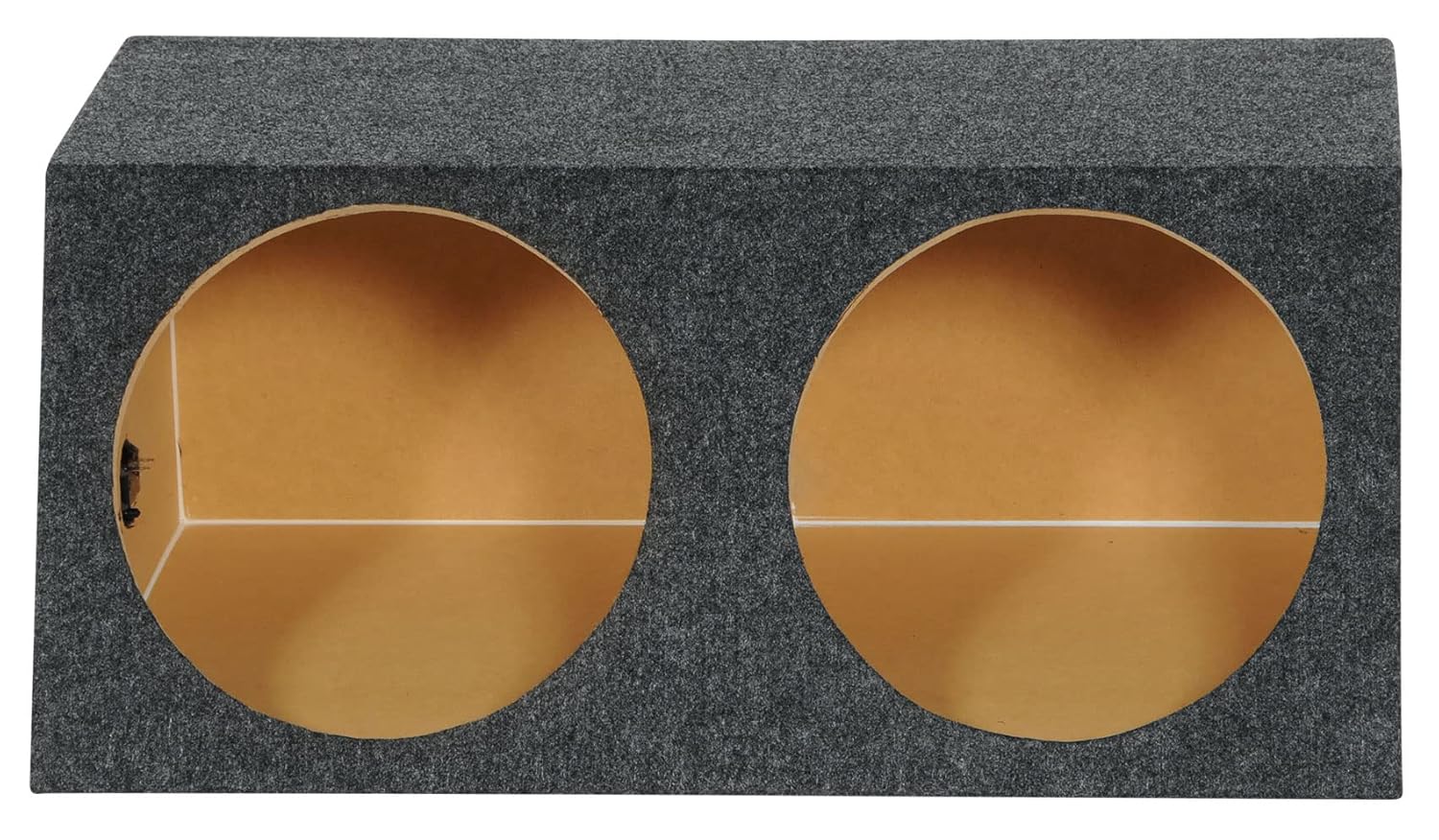 Rockville RD12A Caja de subwoofer sellada con cara inclinada doble de 12 pulgadas, MDF de 1 pulgada