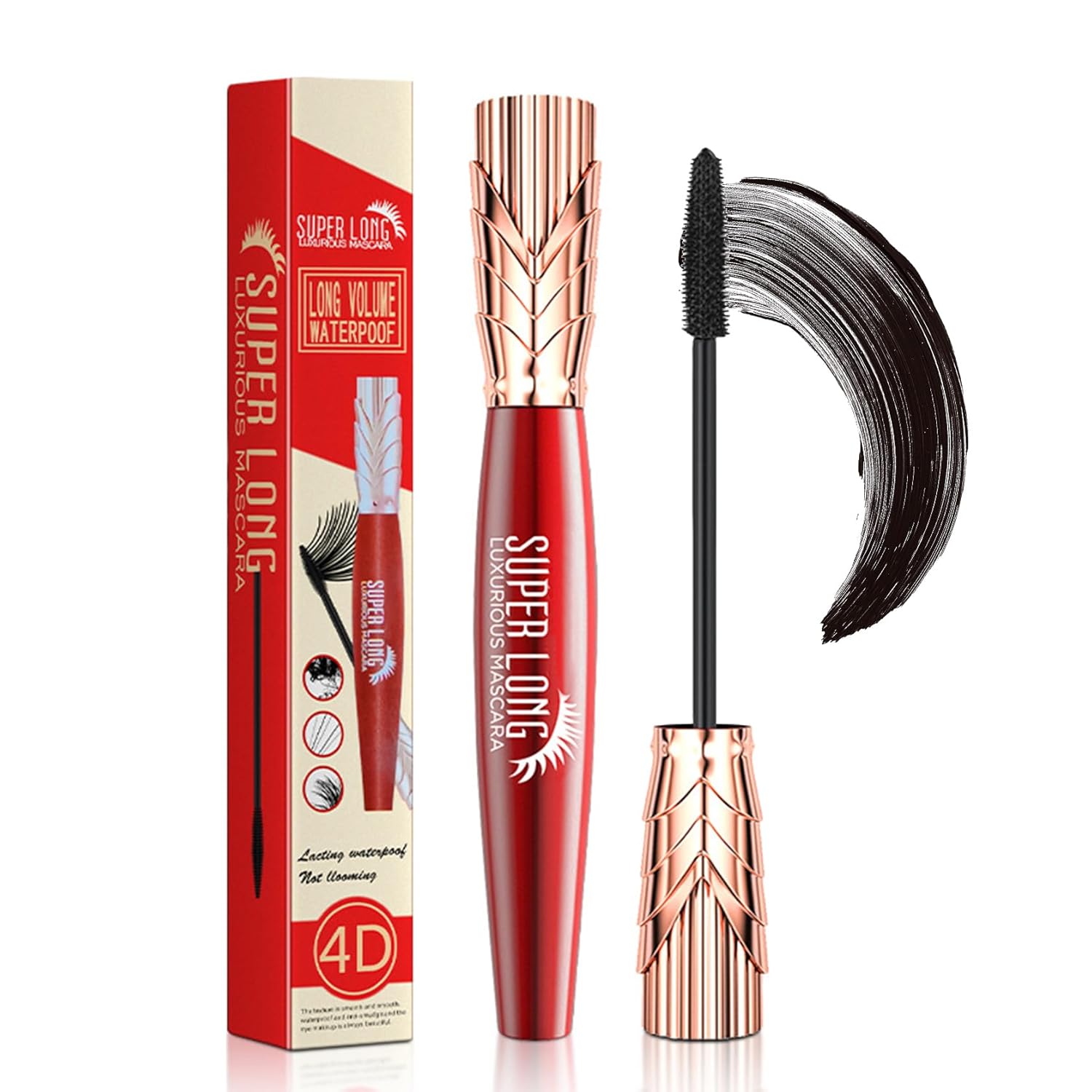 ZIZUCLE Yanquina – Máscara de pestañas súper larga 4D, rizado grueso natural, suave, delicado, estilo de plenitud, larga duración, impermeable, no