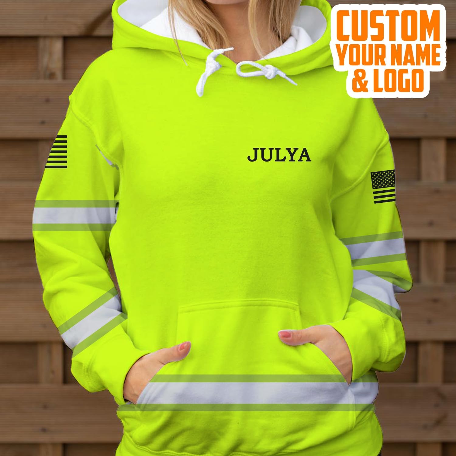 Camisa de alta visibilidad con cita divertida, camisetas de seguridad reflectantes con nombre personalizado, sudadera con capucha divertida de alta
