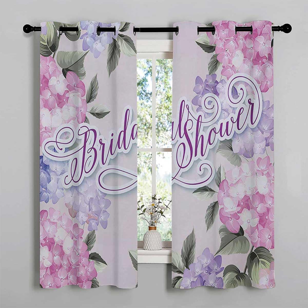 YANFENQI Cortinas para Habitacion Blackout Bridal Shower Sliding Glass Door Sun Blocker Blackout Sheet 55Inch Width by 55Inch Length,2 Panels