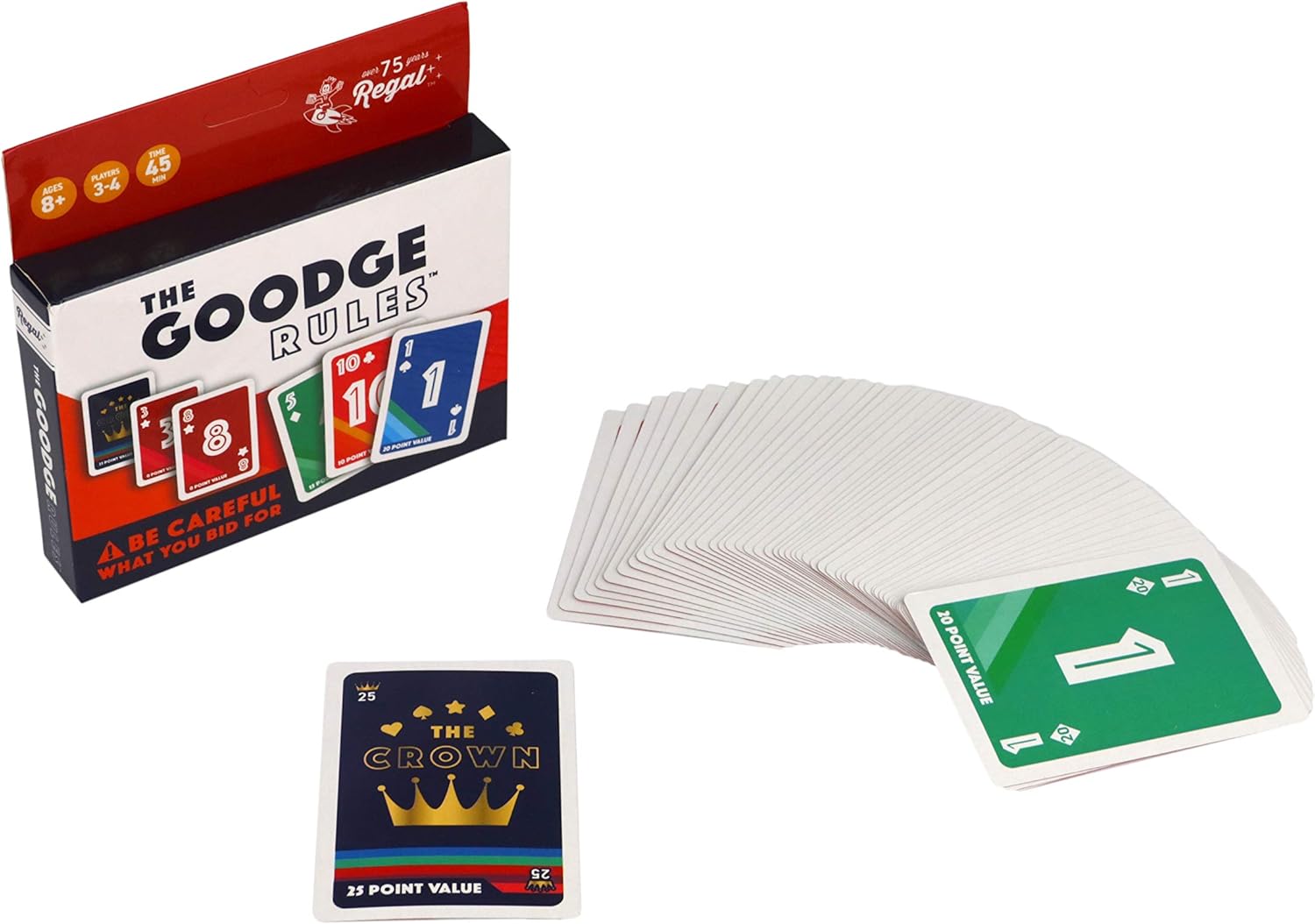 Regal Games – The Goodge Rules – Divertido juego de cartas de oferta familiar – Ideal para 3-4 jugadores a partir de 8 años