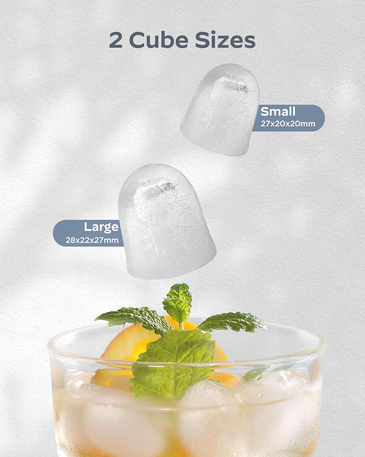 Silonn Máquina de hielo portátil de acero inoxidable con asa de transporte, máquinas de hielo autolimpiantes con cesta y cuchara, 9 cubos en 6