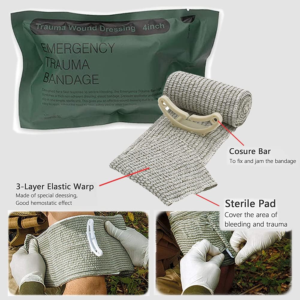 IFAK – Kit de traumatismos médicos militares con torniquete, bolsa de supervivencia de emergencia para suministros de equipo de campamento,