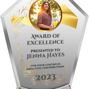 Placa de vidrio personalizada de 7 12 pulgadas para premios y trofeos, premio personalizado para empleado del mes, regalo de jubilación, liderazgo y Placa de vidrio personalizada de 7 12 pulgadas para premios y trofeos, premio personalizado para empleado del mes, regalo de jubilación, liderazgo y