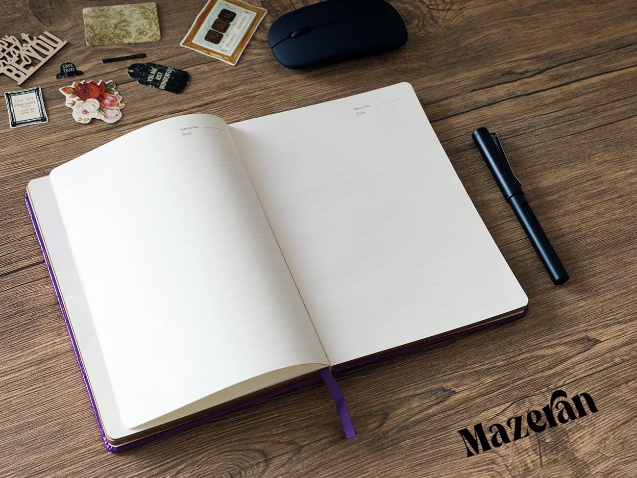 Mazeran Diario de cuero con tapa de abeja, con diseño de calavera y abeja, tamaño A5, 256 páginas, rayado, elegante, sello dorado, manual personal