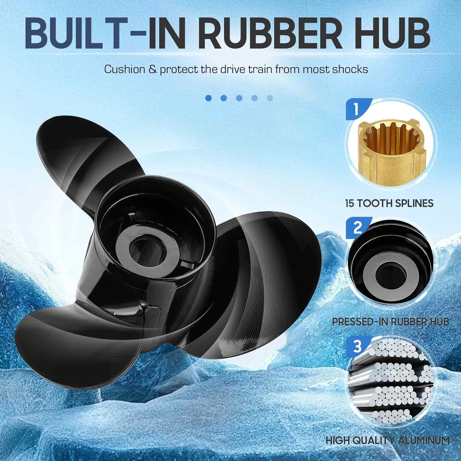 3-Blade 4-Blade Aluminum Outboard Boat Propeller – for Mercury and MerCruiser Engines