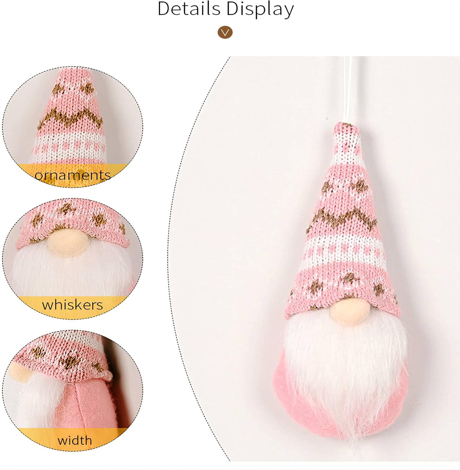 TIWEIO – Juego de 15 adornos de Navidad de gnomo, decoración de gnomo de Navidad, Papá Noel, elfo, decoración para el hogar, gnomos hechos a mano,