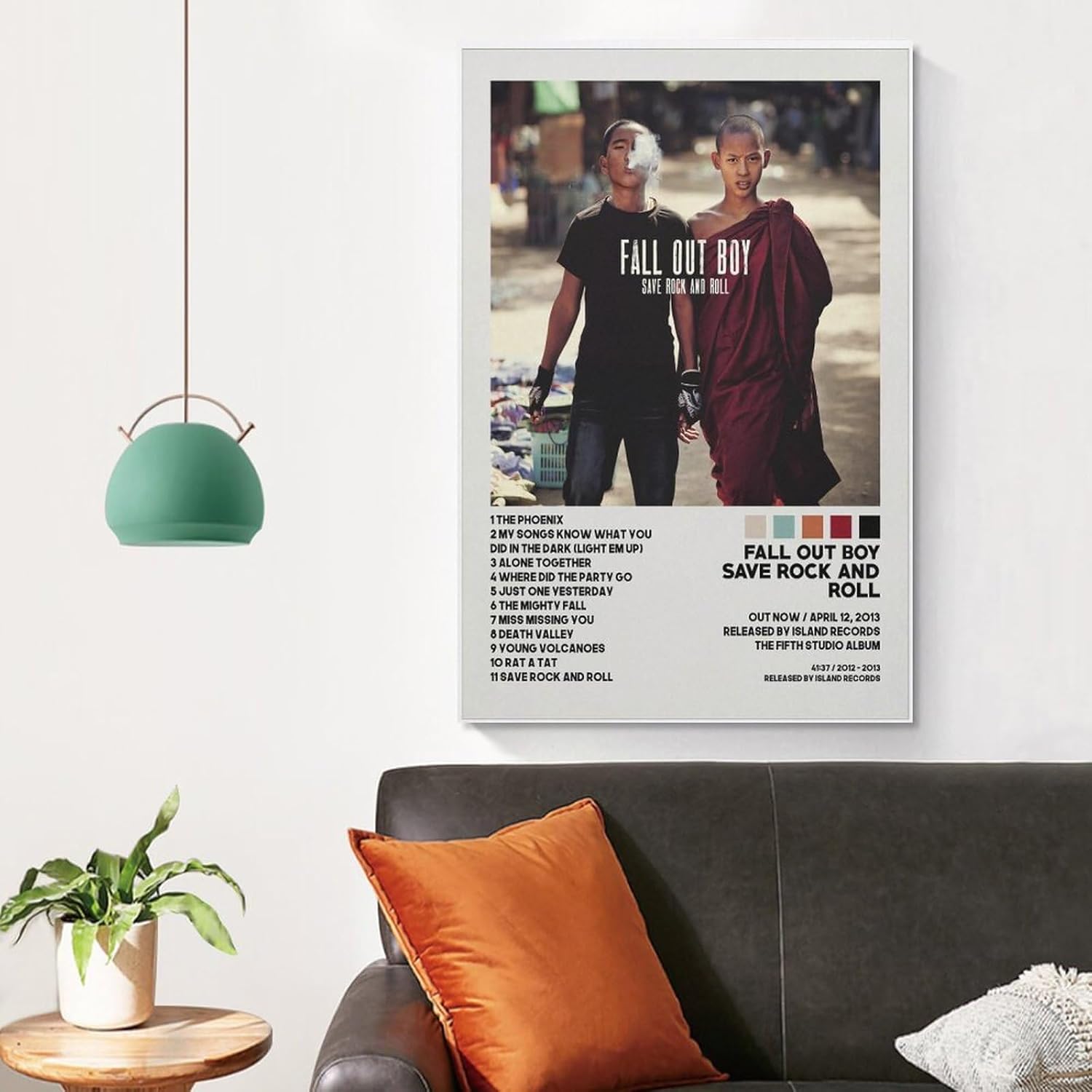 Fall Out Boy Save Rock and Roll – Póster de lienzo para decoración de dormitorio, paisaje, oficina, regalo de cumpleaños de San Valentín, estilo sin