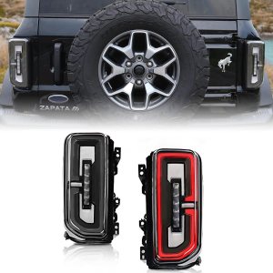 Mabett Luces traseras LED para Ford Bronco, luces de cola halógenasLED de 24 puertas 2021 2022 2023 2024, par de luces traseras mejoradas, lámparas Mabett Luces traseras LED para Ford Bronco, luces de cola halógenasLED de 24 puertas 2021 2022 2023 2024, par de luces traseras mejoradas, lámparas