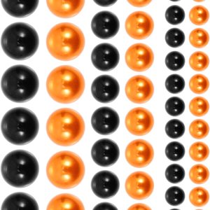 MAGICLULU 500 cuentas flotantes coloridas de ABS para florero, perlas de relleno para jarrón, vela, decoración del hogar (negro y naranja) MAGICLULU 500 cuentas flotantes coloridas de ABS para florero, perlas de relleno para jarrón, vela, decoración del hogar (negro y naranja)