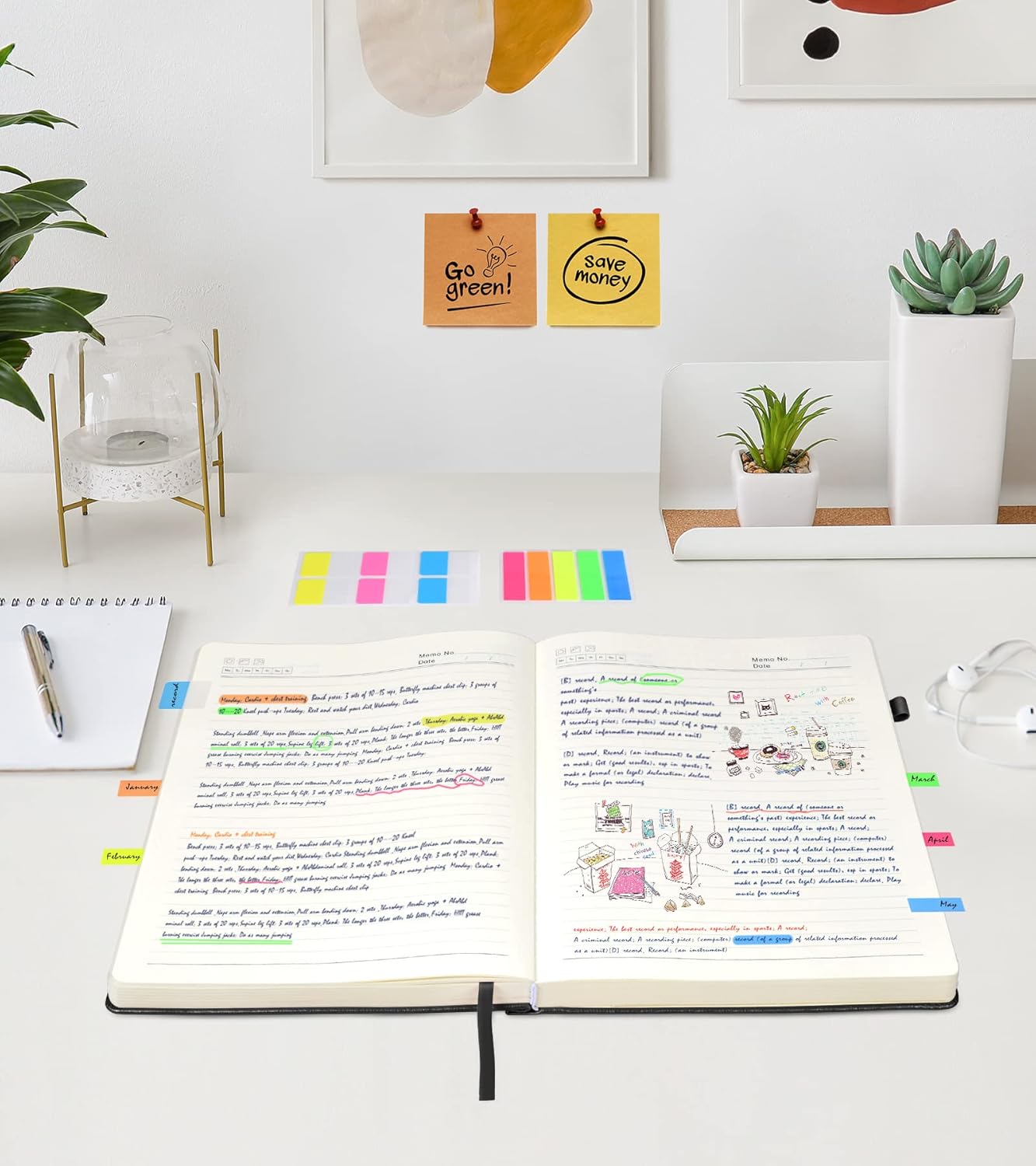 Cuaderno rayado, 365 páginas B5, diarios grandes para escribir cuaderno a rayas, diario de cuero de tapa dura para mujeres y hombres, cuaderno