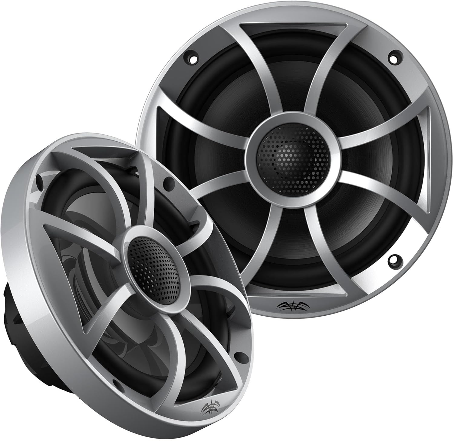 Wet Sounds WS-MC-2 – Radio marina con 2 pares de sonidos húmedos, repuesto OEM 65ic-S Serie XS-Cono plateado de 6.5 pulgadas, par de altavoces
