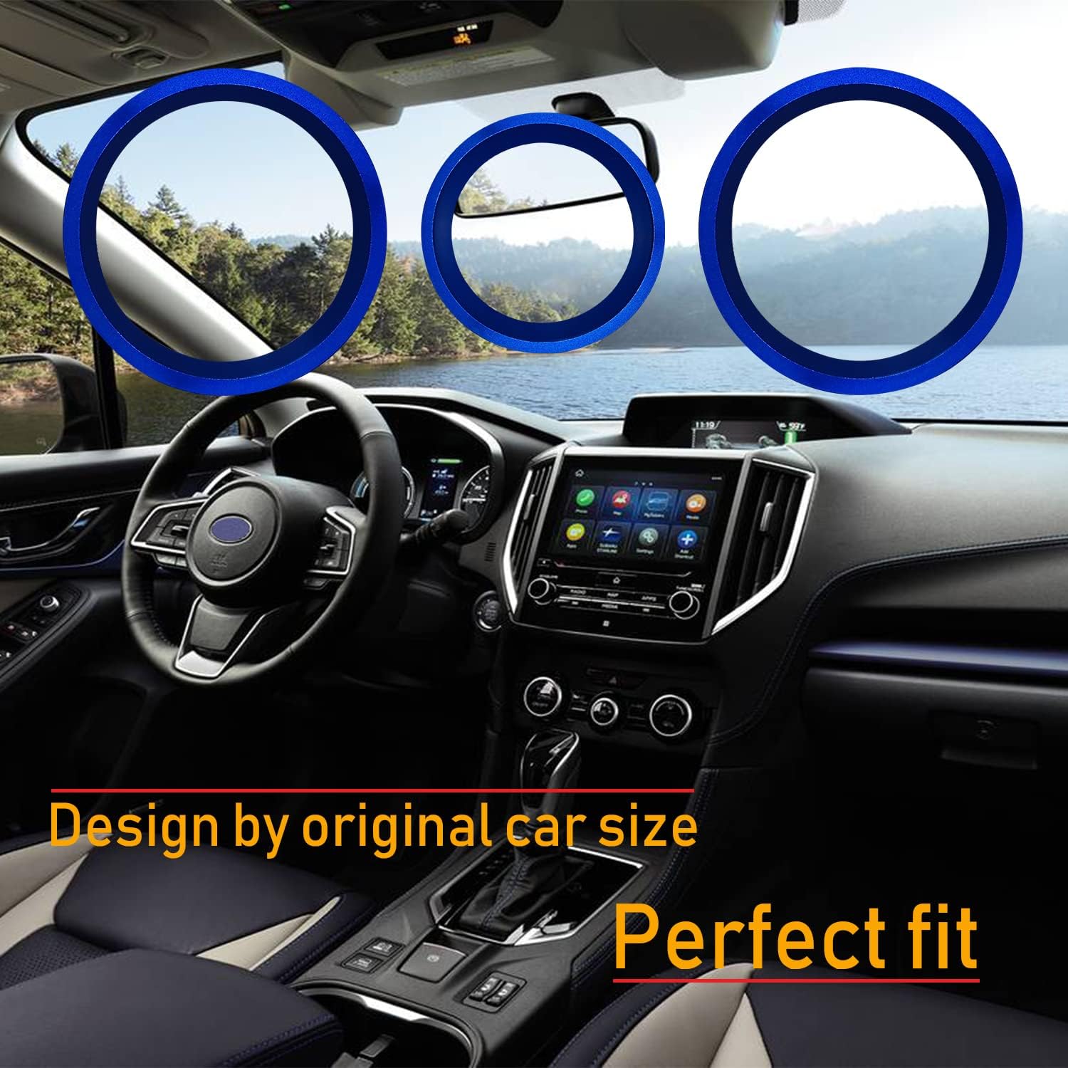 Anillo de perilla de interruptor de CA para Subaru Forester 2019-2023 Subaru Crosstrek Accesorios 2018-2023 Impreza 2017-2023 Anillo de interruptor