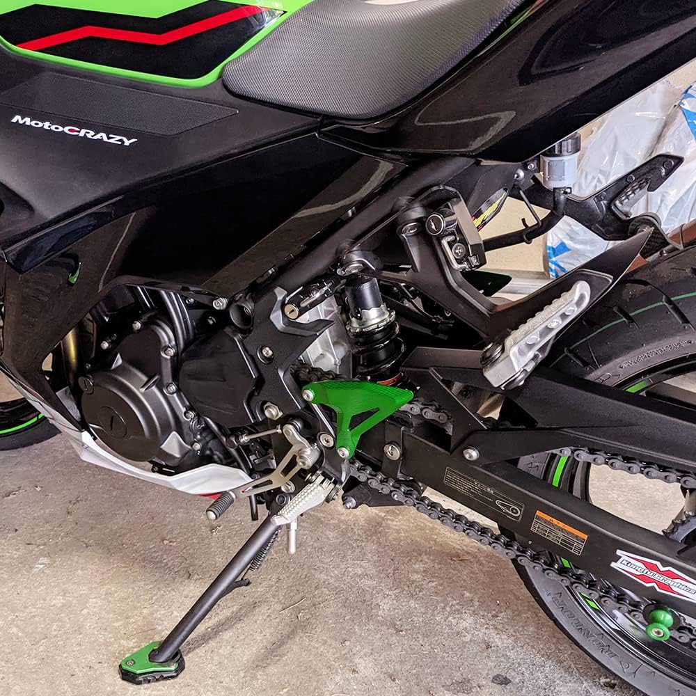 Accesorios para motos Rider Pie delantero Reposapiés trasero Juego de placas de talón Protector (para vehículo Kawasaki) NINJA400 Z400 NINJA 400 500