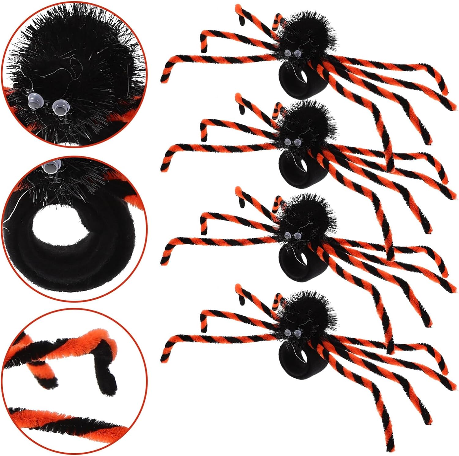 ibasenice Juguetes para adultos, 4 piezas, juguetes de Halloween, juguetes de maquillaje, anillos de dedo, pulsera, regalos para adultos, regalos de