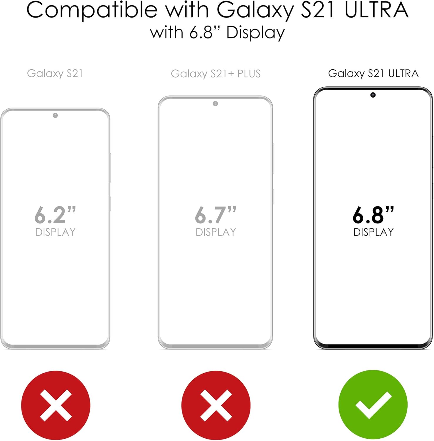 Clear Shockproof Hybrid Case for Samsung Galaxy S21 Ultra (6.8″ Screen) – TPU Bumper, Acrylic Back, Tempered Glass Screen Protector – Underwater Sun