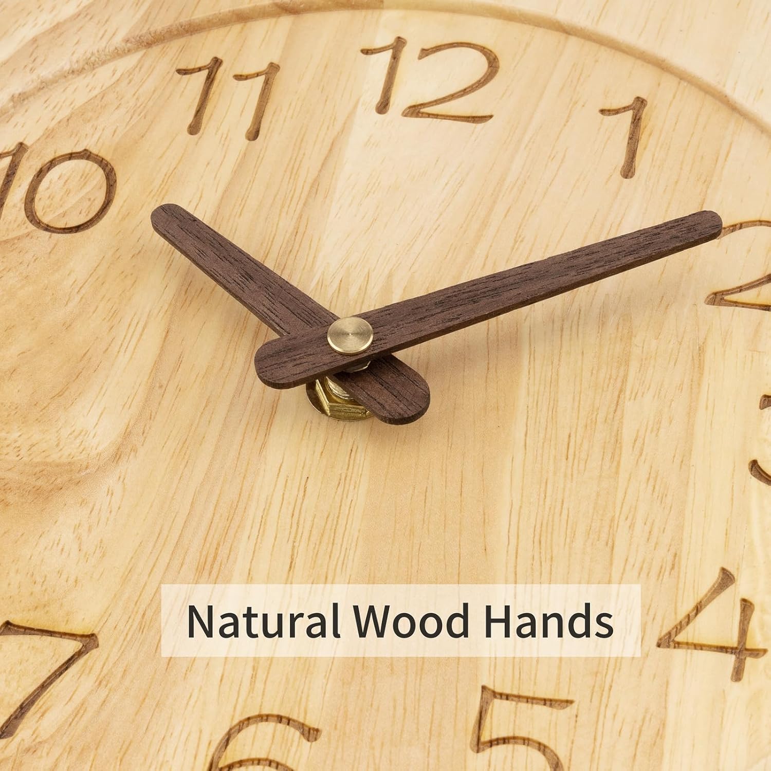 Reloj de pared de búho decorativo de madera Clolck sin tictac, funciona con pilas, reloj de péndulo de madera para sala de estar, dormitorio,