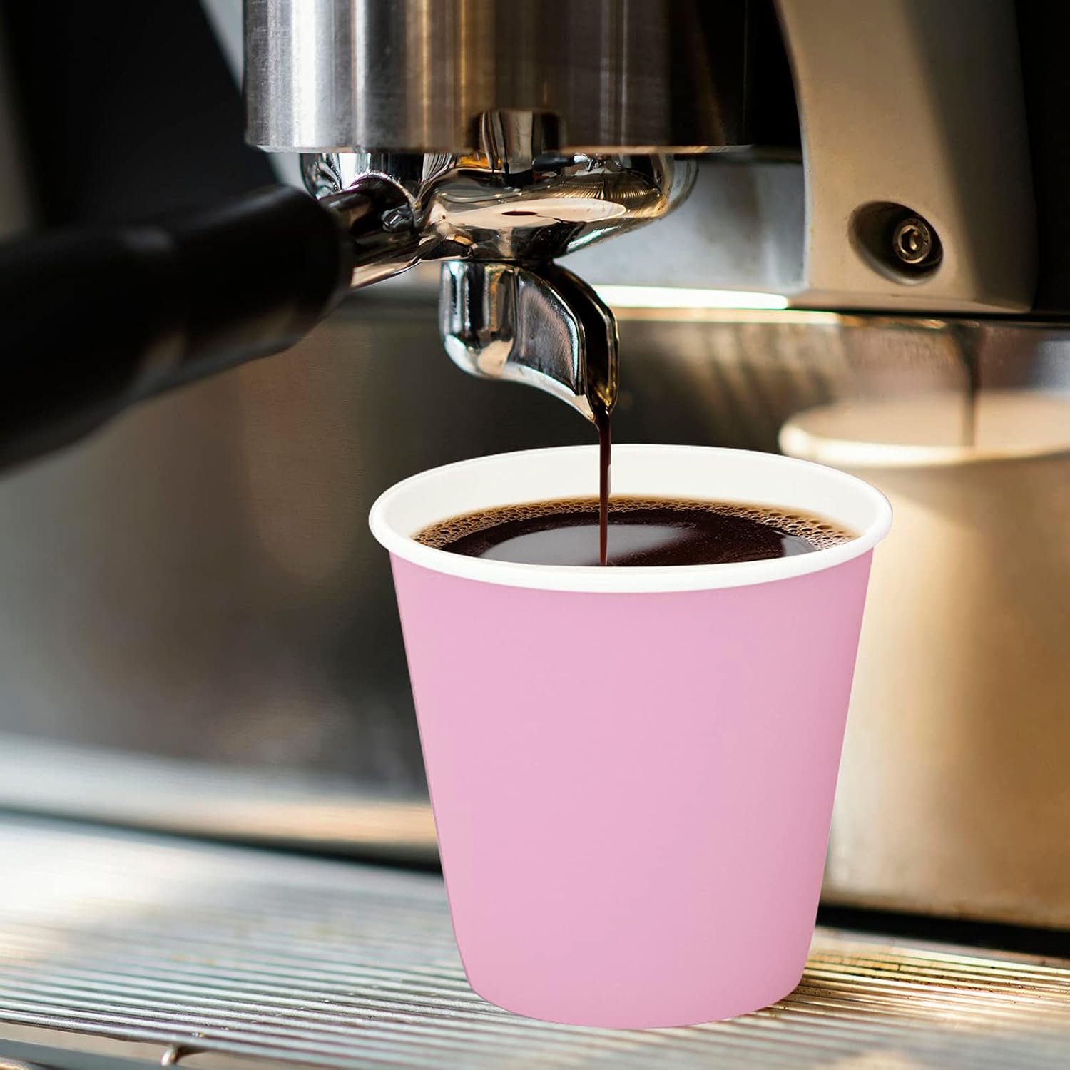 Turbo Bee Paquete de 600 vasos de papel rosa de 3 onzas, vasos desechables para baño, tazas pequeñas para enjuague bucal, tazas de espresso, vasos